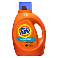 Tide Tide Liquid Laundry Detergent, Clean Breeze, 64 loads, 92 oz, 92 Ounce