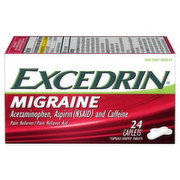 Excedrin Migraine Pain Relief Caplets, 24 Each