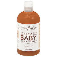 Shea Moisture Wash & Shampoo, Baby, with Sweet Pea & Murumuru, 13 Fluid ounce