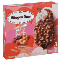 Haagen-Dazs Ice Cream Bars, Summer Berry Waffle, 3 Each