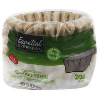 Essential Everyday Coffee Filters, Basket Style, Natural Unbleached Paper, 8-12 Cup