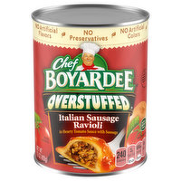 Chef Boyardee Overstuffed Ravioli, Italian Sausage, 15 Ounce