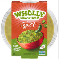 Wholly Guacamole Spicy Guacamole Bowl, 7.5 Ounce