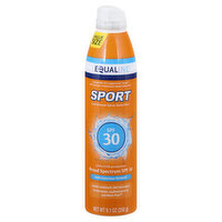 Equaline Sport Sunscreen, Continuous Spray, Broad Spectrum SPF 30, Value Size, 9.1 Ounce