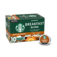 Starbucks K-Cup Coffee Pods, Breakfast Blend Medium Roast, 10 Each