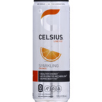 Celsius Fitness Drink, Sparkling Orange, 12 Ounce