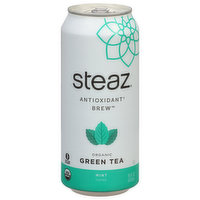 Steaz Green Tea, Organic, Mint Flavored, Antioxidant Brew, 16 Fluid ounce