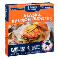 Trident Seafoods Salmon Burgers, Alaska, 4 Each