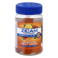 Zicam Cold Remedy, Medicated Fruit Drops, Assorted Fruit Flavor, 25 Each