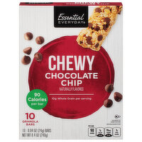 Essential Everyday Granola Bars, Chocolate Chip, Chewy, 10 Each