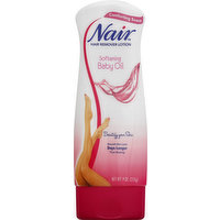 Nair Hair Remover Lotion, Softening Baby Oil, Comforting Scent, 9 Ounce