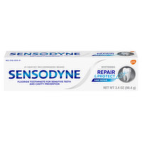 Sensodyne Toothpaste, Fluoride, Whitening, Repair & Protect, 3.4 Ounce