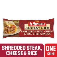El Monterey Signature Chimichanga, Shredded Steak, Cheese & Rice, 4.5 Ounce