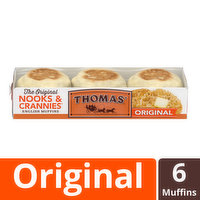 Thomas' Thomas' Plain English Muffins, 6 count, 13 oz, 13 Ounce