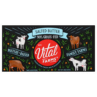 Vital Farms Grass-Fed Salted Butter, 2 Each