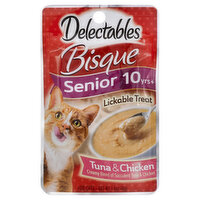 Delectables Bisque Treat for Cats, Lickable, Tuna & Chicken, Senior 10 Years+, 1.4 Ounce