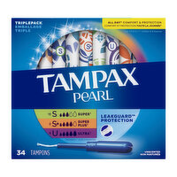 Tampax Pearl Tampax Pearl Tampons Trio Multipack, S/SP+/U 34 Ct, 34 Each