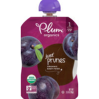 Plum Organics Baby Food, Just Prunes, Organic, Stage 1 (4 Months & Up), 3.5 Ounce