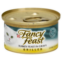 Fancy Feast Cat Food, Gourmet, Turkey Feast in Gravy, Grilled, 3 Ounce