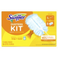 Swiffer Dusters Swiffer Dusters Starter Kit, Kit Includes 1 Handle and 5 Dusters, 1 Each