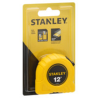 Stanley Tape Measure, 12 Feet, 1 Each