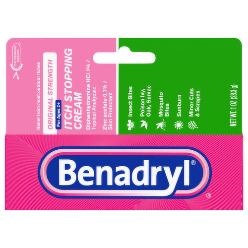 Benadryl Itch Stopping Cream, Original Strength