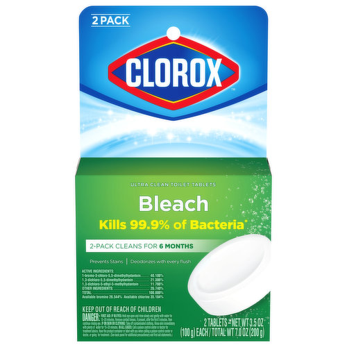 Clorox Bleach, Tablets, 2 Pack