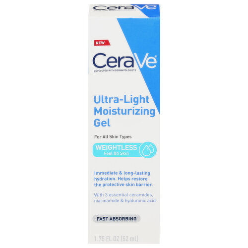 CeraVe Moisturizing Gel, Fast Absorbing, Ultra-Light, Weightless