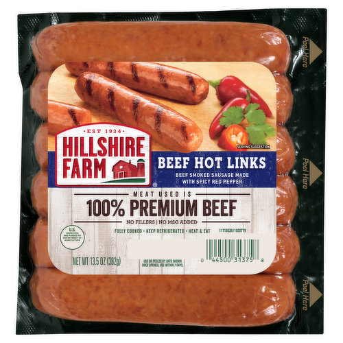 Hillshire Farm Hillshire Farm Hot Beef Smoked Sausage Links, 6 Count