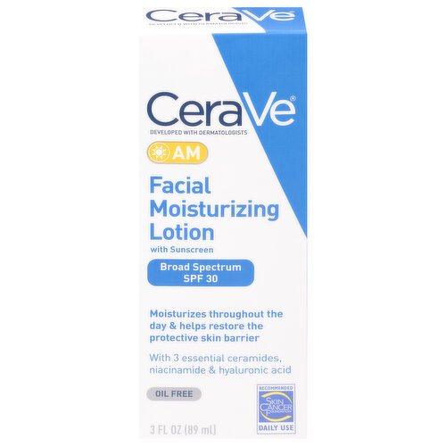 CeraVe Facial Moisturizing Lotion, Broad Spectrum SPF 30, AM