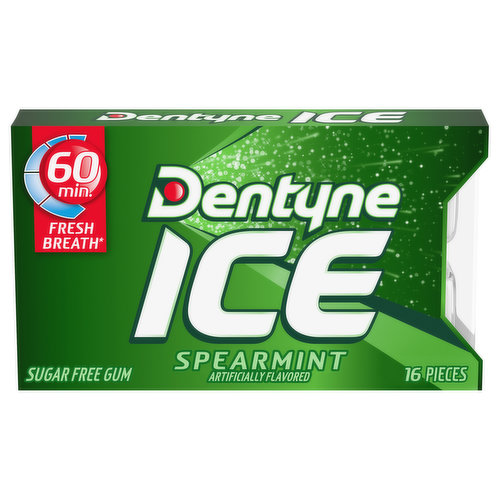 Dentyne Ice Gum, Sugar Free, Spearmint