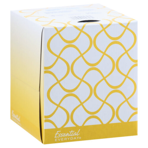 Essential Everyday Facial Tissues, Soft & Strong, Premium White, 2-Ply