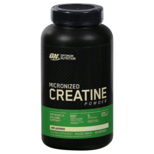 Optimum Nutrition Creatine Powder, Unflavored, Micronized