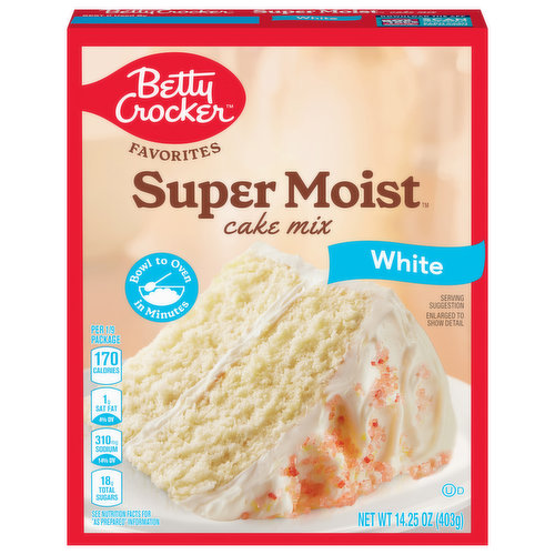 Betty Crocker Super Moist Cake Mix, White