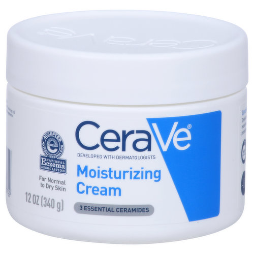 CeraVe Moisturizing Cream, 3 Essential Ceramides