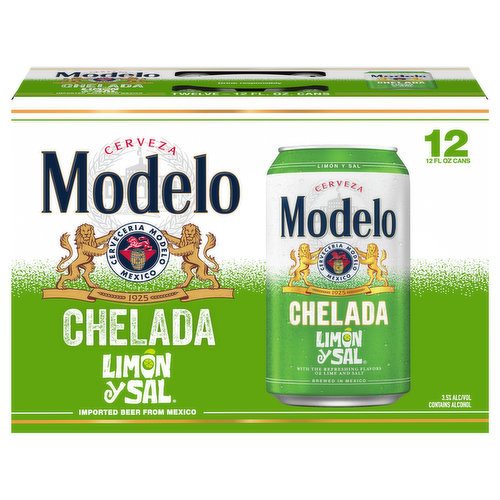 Modelo Chelada Beer, Limon Y Sal