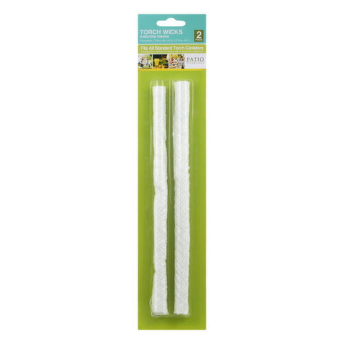 PATIO ESSENTIALS Torch Wicks, Fiberglass, 2 Pack