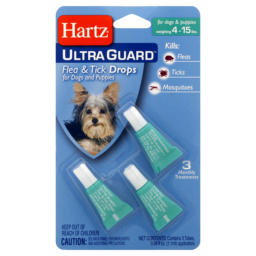 Hartz Ultra Guard Flea & Tick Drops, for Dogs and Puppies