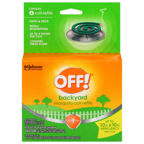 Off! Mosquito Coil Refills, Backyard
