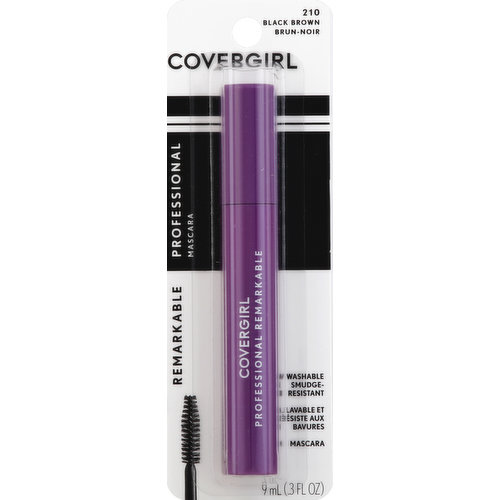 CoverGirl Professional Mascara, Remarkable, Black Brown 210