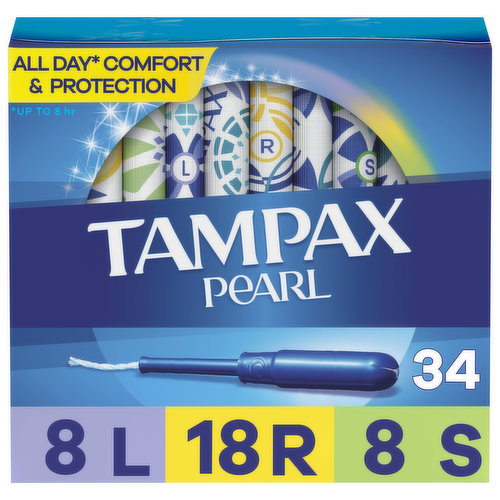 Tampax Pearl Tampax Pearl Tampons Trio Multipack, L/R/S 34 Ct