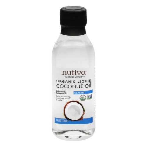 Nutiva Nurture Vitality Coconut Oil, Organic, Classic, Liquid