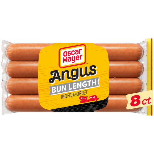 Oscar Mayer Bun-Length Angus Beef Uncured Beef Franks Hot Dogs