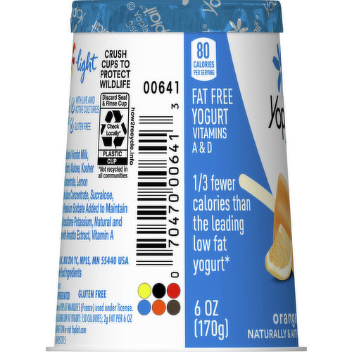 yoplait yogurt nutrition facts