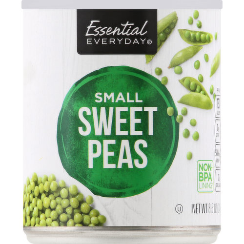 Per 1 Can: 130 calories; 0 g sat fat (0% DV); 580 mg sodium (25% DV); 12 g total sugars. Like it or let us make it right. That's our quality promise. essentialeveryday.com. Non-BPA lining (Can liner not derived from Bisphenol-A [BPA]). Steel. Please recycle. Packed in USA.
