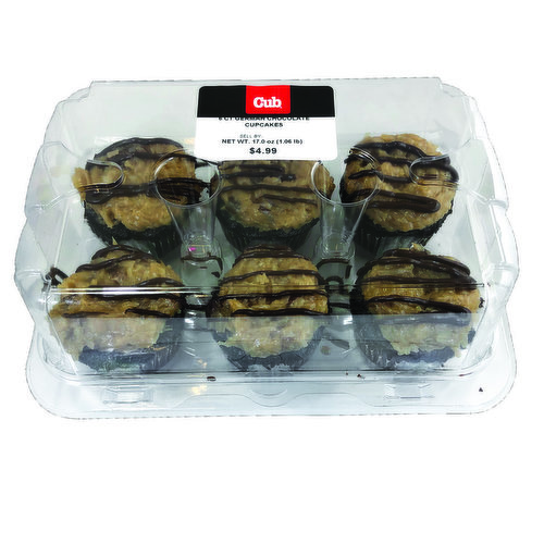 Cub German Chocolate Cupcakes, 6 Count