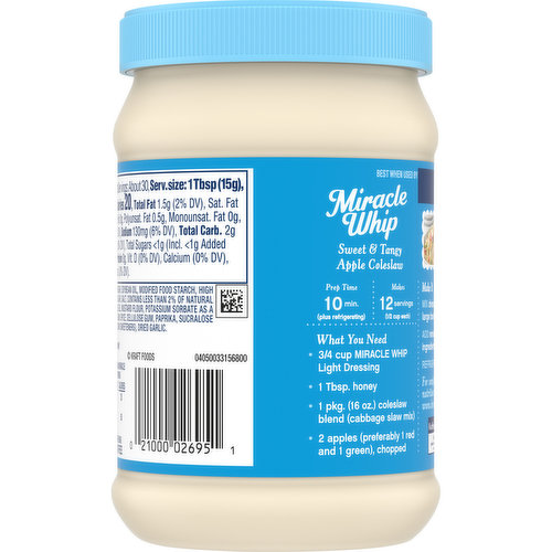 Miracle Whip Reduced Sodium Mayo-Like Dressing, 30 fl oz - Foods Co.