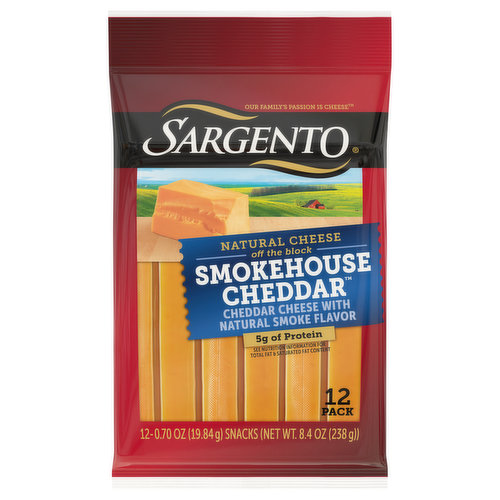 Sargento Cheese, Smokehouse Cheddar, Natural