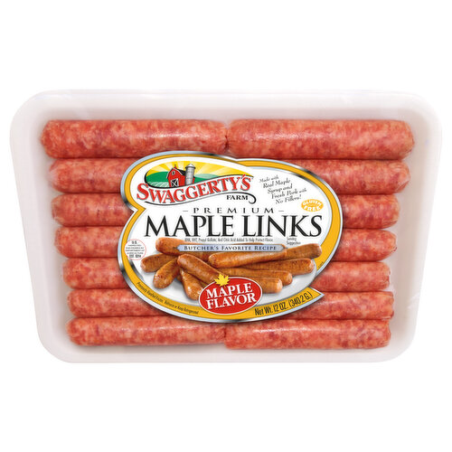 Swaggerty's Farm Butcher's Favorite Recipe Sausage Links, Maple Flavor, Premium