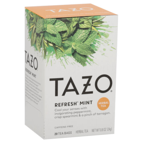 Tazo Herbal Tea, Refresh Mint, Bags